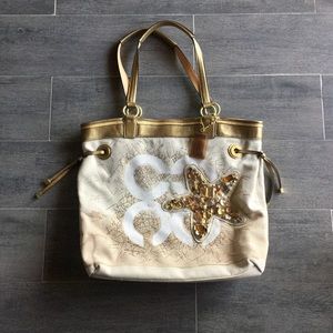 Coach limited edition Audrey starfish canvas tote